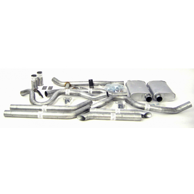 Dual 2.5" Thrush® Turbo Header Back System Thrush® Turbo Muffler
