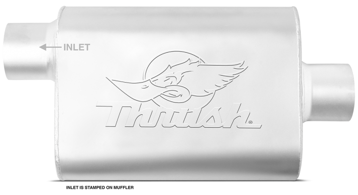 Thrush® Welded Muffler - Offset / Center - Thrush® Exhaust P/N: 17656