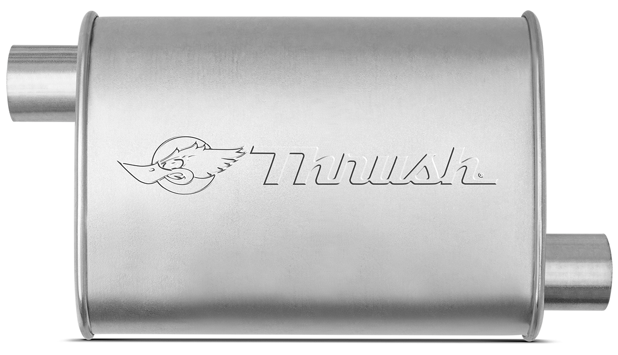 Hush Thrush™ Muffler - Offset / Offset - Thrush® Exhaust P/N
