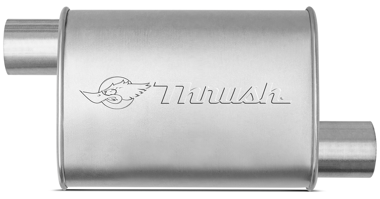 Hush Thrush™ Muffler - Offset / Offset - Thrush® Exhaust P/N 