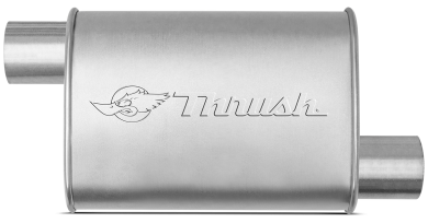 Hush Thrush™ Muffler - Offset / Offset - Thrush® Exhaust P/N: 17636