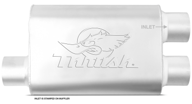 Thrush® Welded Muffler - Offset / Dual Offset - Thrush® Exhaust P/N: 17638