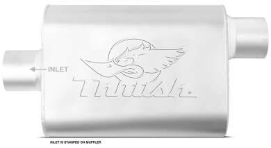 Thrush® Welded Muffler - Center / Offset - Thrush® Exhaust P/N: 17651
